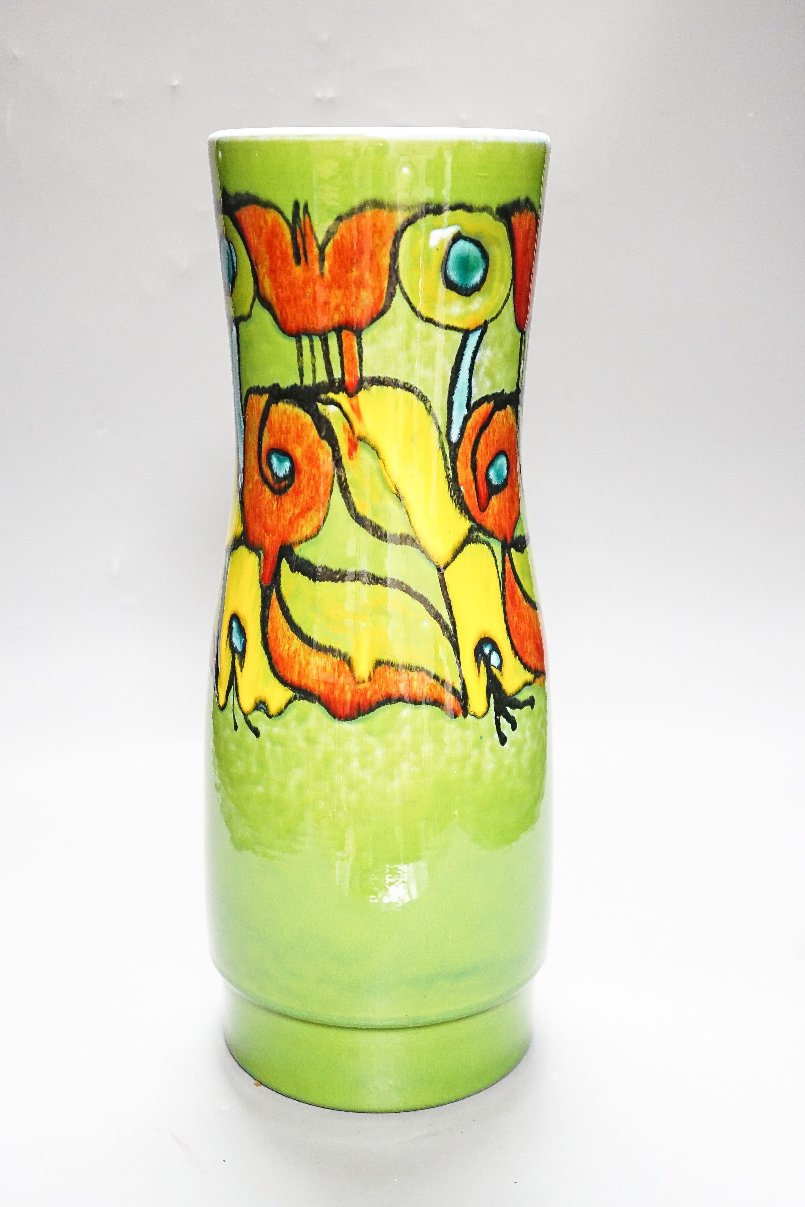 A large Poole pottery vase painted by Ros Sommerfelt 40cm